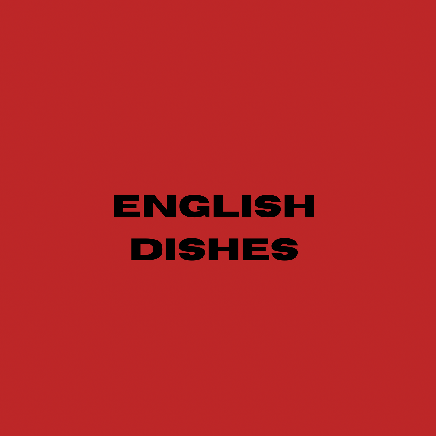 English dishes